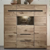 Buffetkast Bellini 125cm 3 deuren & 2 lades - eik/antraciet