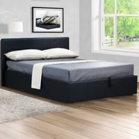 Kofferbed Chance met opbergruimte 160x200 - zwart kunstleer