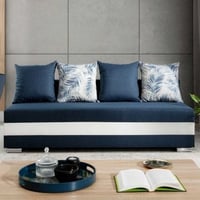 Driezitzetel met bedfunctie Calabria | 195 x 91 x 83 cm | Blauw