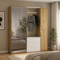 Kledingkast Projekt X Emob - Artisan Oak en Wit - 152x193x34 cm