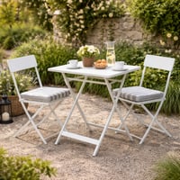 Plooibare tuintafel Grasse Gescova - Aluminium - 70x70 cm - Wit