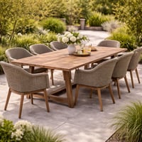 Tuintafel Isabella gescova - Gerecycleerd teakhout - 300x110cm - Bruin