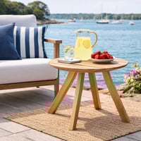 Bijzettafel Janeiro Gescova - Teakhout - 48 cm - Bruin