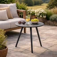 Bijzettafel Burnie aluminium gescova - donkergrijs