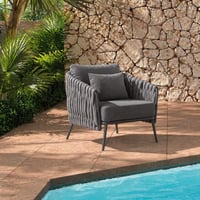 Tuinstoel Gabon Gescova - Aluminium en Olefin - Antraciet