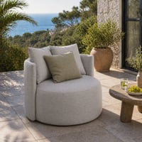 Draaifauteuil Torro Gescova - Sneldrogend schuim - Grijs - 90x80x65cm