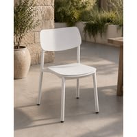 Tuinstoel Minos Gescova - Mat Wit Aluminium - 45x52x81 cm