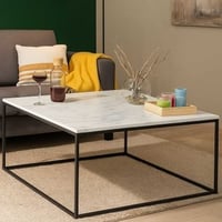 Poly Salontafel | 100% MELAMINE | Wit, Zwart