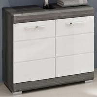 Badmeubel Scout Xonox - Smoke Silver & Hoogglans Wit - 60x56x34 cm