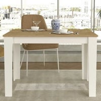 Eettafel Darlen - 110x72x74cm - eikdecor/wit