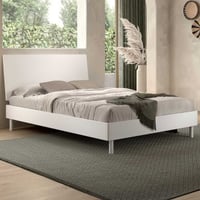 Tweepersoonsbed Forrest - 140x200cm - met lattenbodem - wit beukenhout