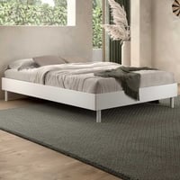 Bedkader Forrest - 140x200cm - met lattenbodem - wit beukenhout