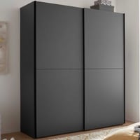 Kledingkast Flinn - 170x58x195cm - 2 deuren - antraciet