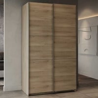 Garderobekast Spectre 116cm met schuifdeuren - eik