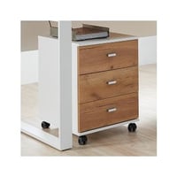 Ladeblok Lloris 3 lades - wit/eik