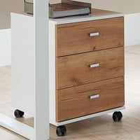 Ladeblok Lloris 3 lades - wit/eik