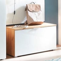 Schoenenkast Tille 89cm met 1 deur - eik/wit 