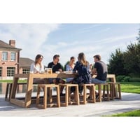 Tuintafel Iberica Gescova - Gerecycleerd Teak - 300x100 cm - Bruin