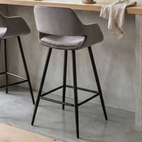 Set van 2 barstoelen Erika 65cm - grijs