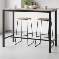 Bartafel Babette | 120 x 60 x 95 cm | Bruin-zwart