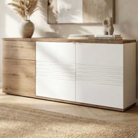Dressoir Magda | 180 x 47 x 87 cm | Brown High Gloss White