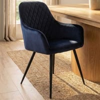 Eetkamerstoel Harbo | Blauw / Velours