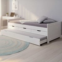 Eenpersoonsbed Desert 90x200cm met lades - wit