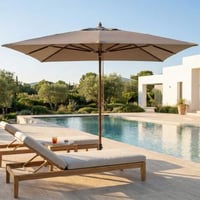 Parasol Joplin - 300x300cm - teakhout/taupe