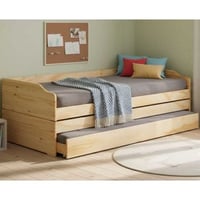 Kajuitbed Lothar 90x200cm 3 slaapplaatsen - dennenhout