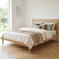 Tweepersoonsbed Loft - 160x200cm - met lattenbodem - massief eikenhout