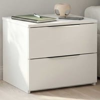 Nachtkastje Spectre - 44x37x38cm - 2 lades - wit