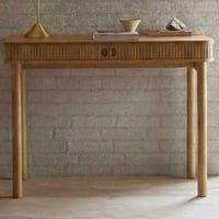 Bureau Langley - 100x50x75 cm - met opbergruimte - eikfineer