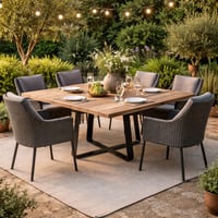 Tuintafel Margarite Gescova - Massief Teakhout - 150x150 cm - Bruin