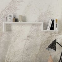 Wandplank Happy - 87x15x15cm - wit