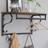 Wandkapstok Aline - bruin/zwart