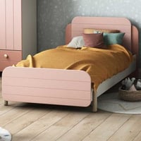 Bed Janne 90 x 200 cm-mat roze/mat wit