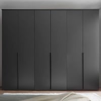 Kledingkast Kevo - 270x52x225cm - 6 deuren - grafiet