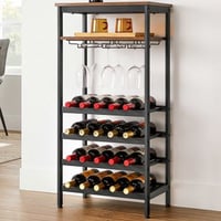 Wijnrek, 20 flessen, wijnhouder, glashouder, industriële stijl