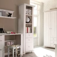 Boekenkast Laurel met 3 lades - wit
