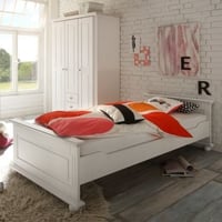 Eenpersoonsbed Laurel 90x200 - wit