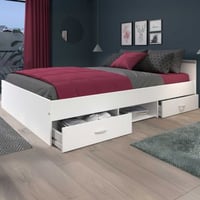 Bed Alma 160x200cm met 2 laden - wit