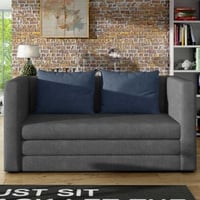 Tweezitzetel Nova | 132 x 70 x 65 cm | Met bedfunctie | Donkergrijs