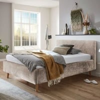 Bed Younes 140x200cm met opbergruimte - beige