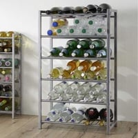 Flessenrek | 54 x 31 x 90 cm | Grijs / Metaal