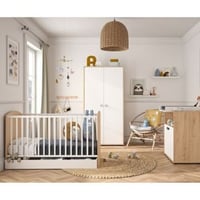 Baby- en peuterkamerset Arthur | Meegroeibed, kledingkast, commode | Bedlade niet inbegrepen | Artisan Oak-design