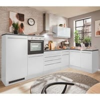 Complete keuken Jazz | Gootsteenkast, onderkast, bovenkast, koelkast- en ovenelement | Wit