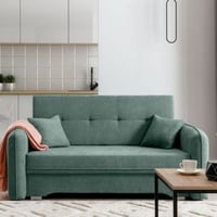 Tweezitbank met slaapfunctie Laina | 155 x 105 x 75 cm | Groen