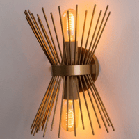Opviq Wandlamp | Goudkleurig | 23x16cm | IP20