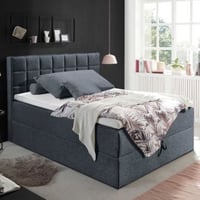 Kofferbed Alaska | Inclusief matrastopper | 140 x 200 cm | Antraciet