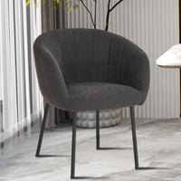 Stoel Sevilla Bouclé Grijs | Metalen Poten H-H 79 x B-L 57 x D-P 62 cm